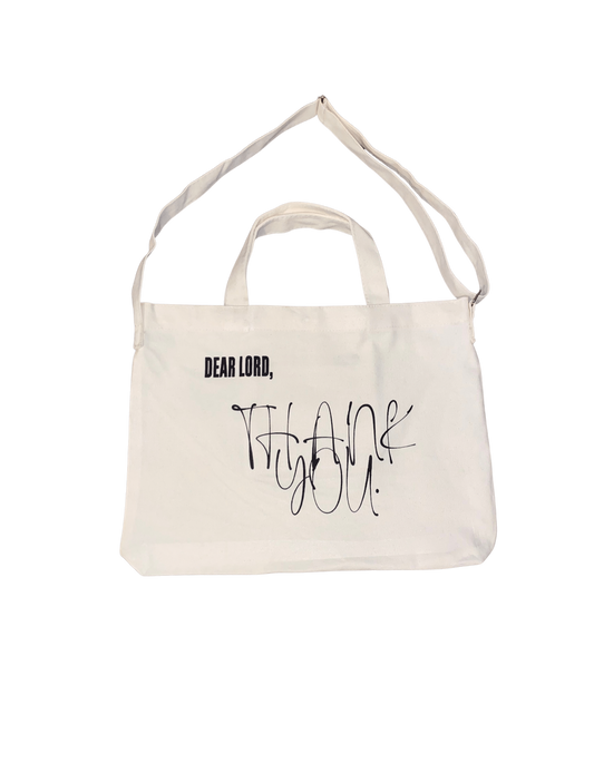 ‘THANK YOU’ TOTE BEIGE